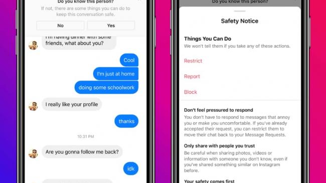 Instagram додасть нові «Повідомлення про безпеку» для підлітків при надсиланні повідомлень дорослим, за якими вони стежать.